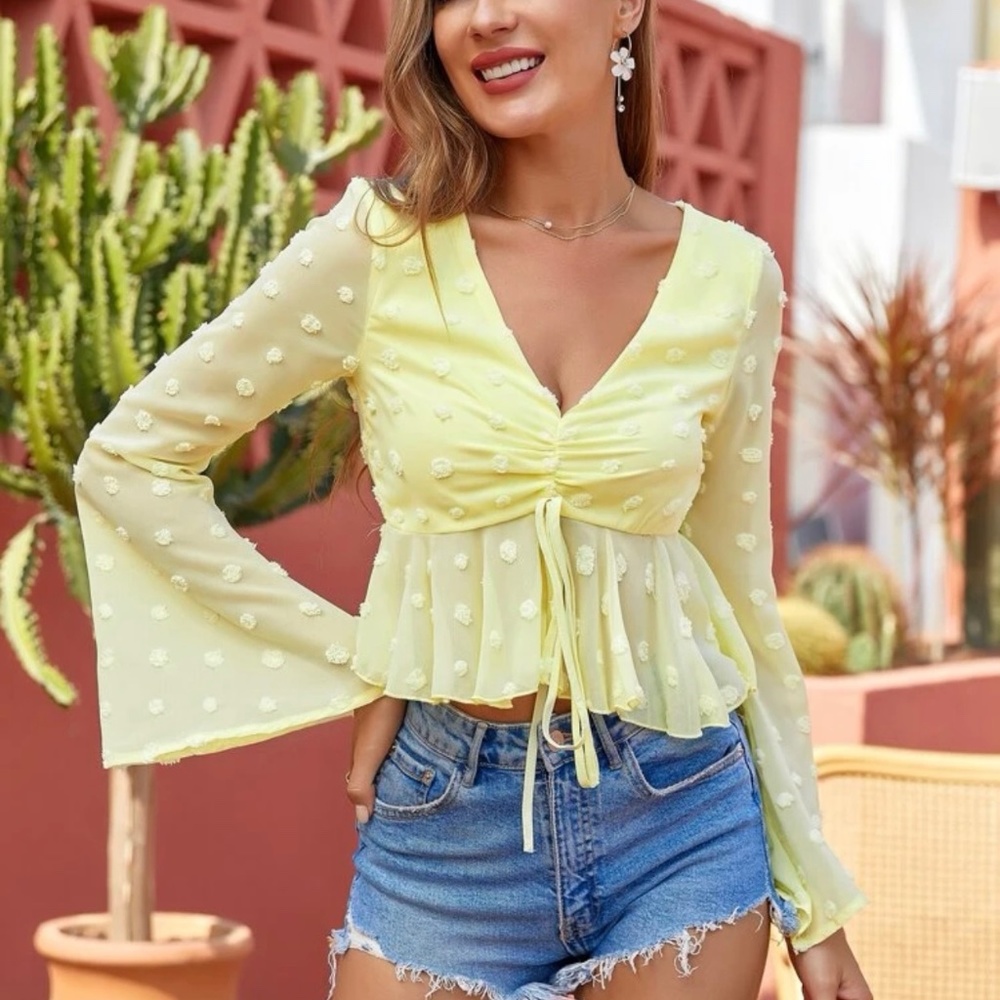 NEW Polka Dot Long Sleeve Blouse